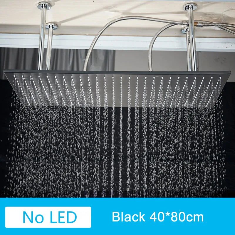 Shinesia 16 Inch Square LED Rainfall Shower Head