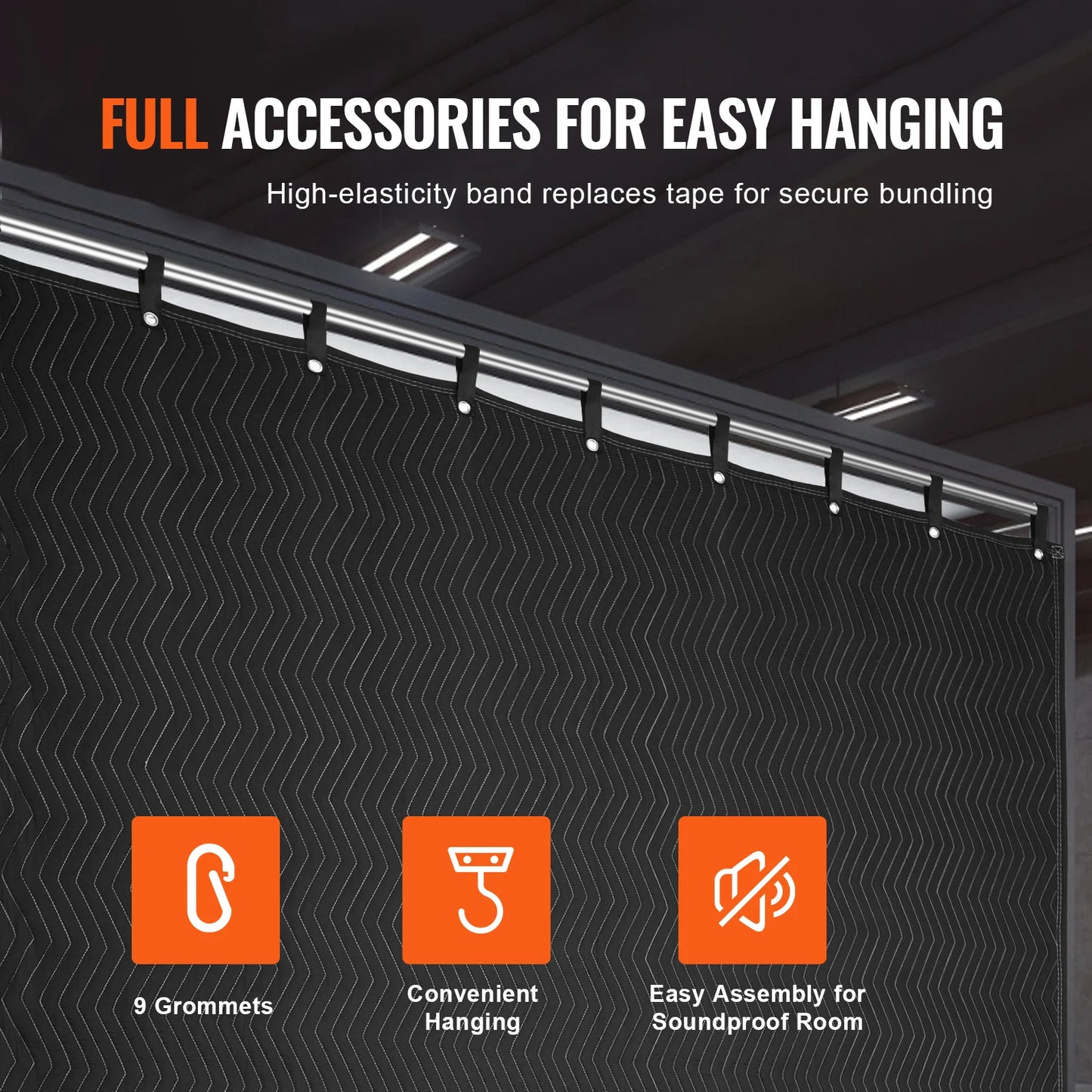 SucceBuy Acoustic Sound Dampening Blanket With Grommets For Home Studio