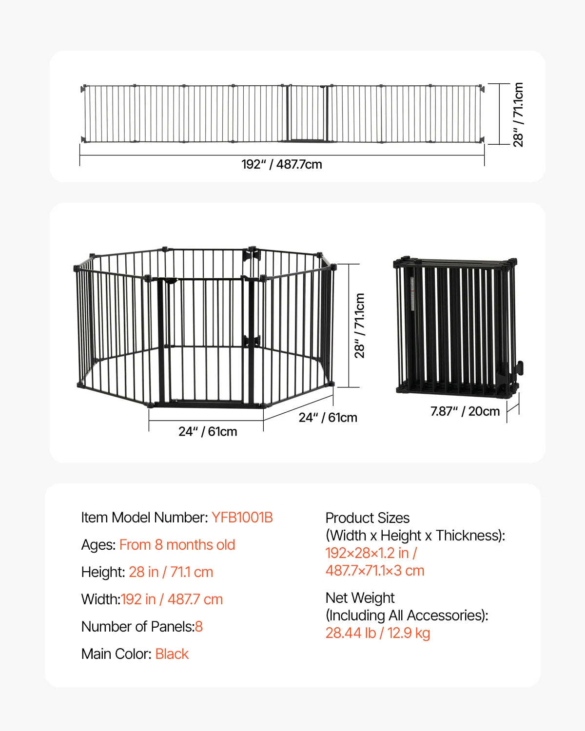 SucceBuy Stainless Steel Pressure Mount Baby And Pet Gate