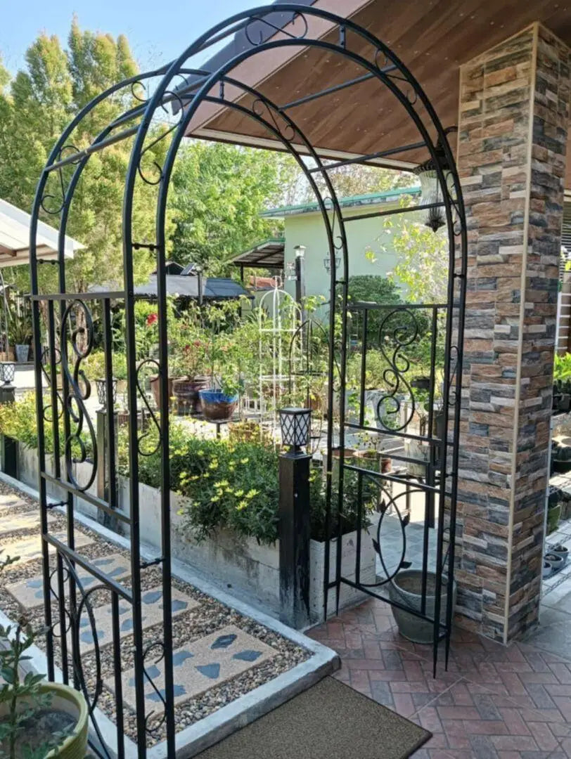 Heavy Duty Metal Garden Arbor Trellis for Climbing Plants