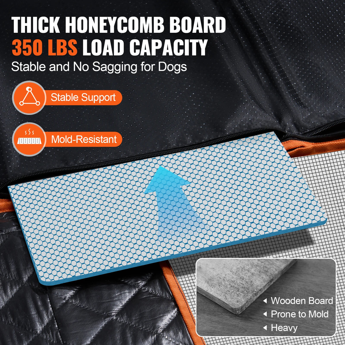 SucceBuy 350Lbs Dog Back Seat Extender With Mesh Window