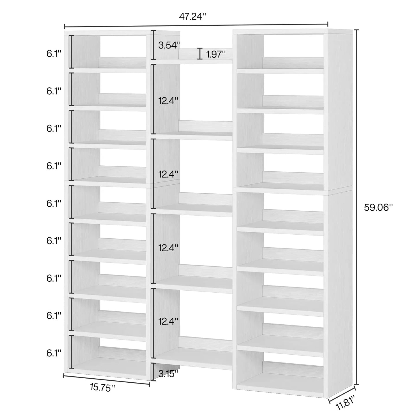 Tribesigns Freestanding Wooden Shoe Rack With Multi Tier Shelves