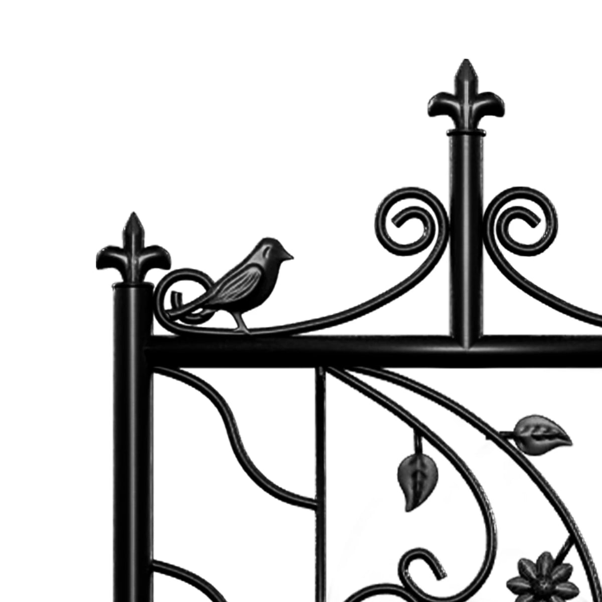 71 Inch Decorative Black Metal Garden Trellis For Climbing Plants