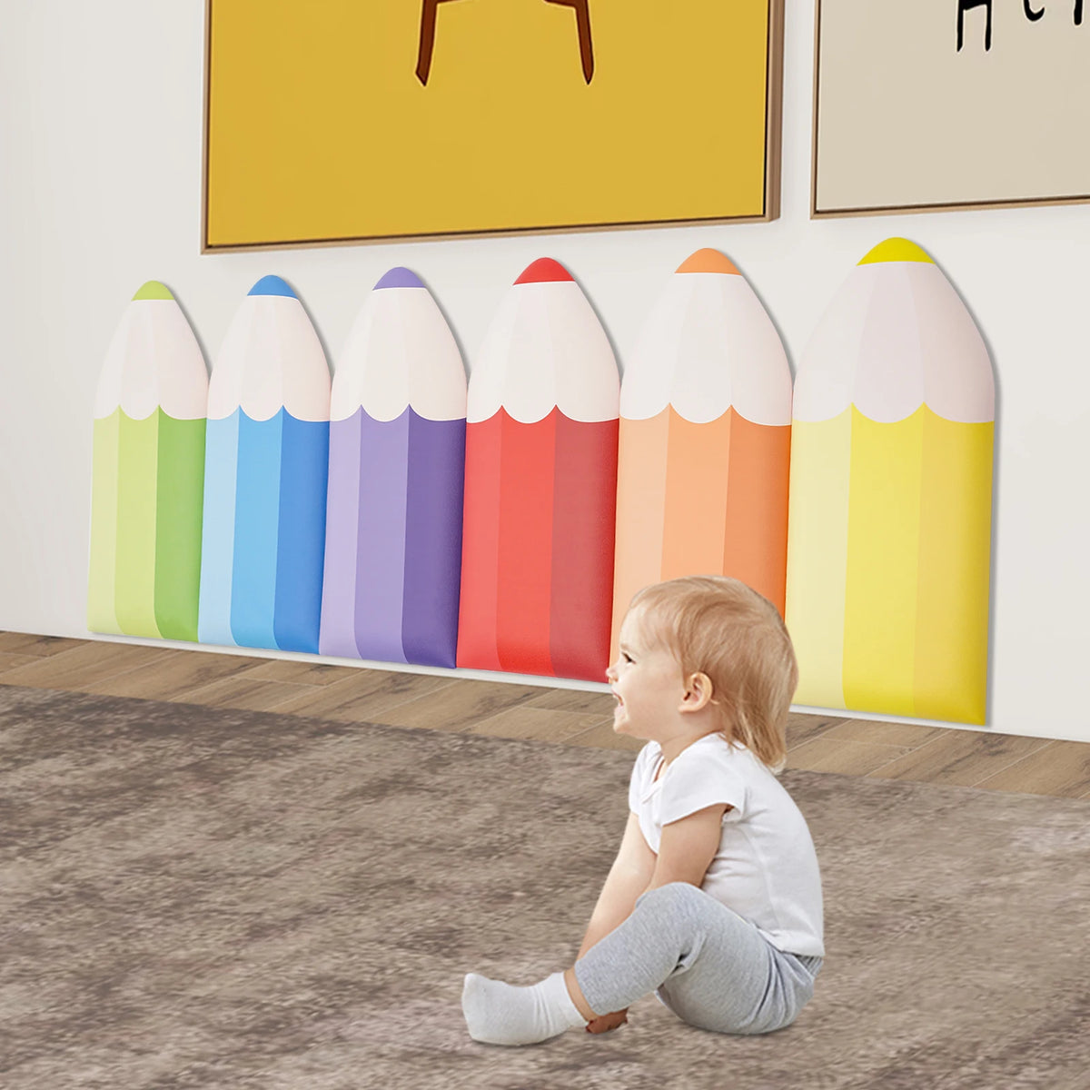 Anti-Collision Wall Protector Pencil Stickers Self-Adhesive Cushion Padding For Kids Rooms