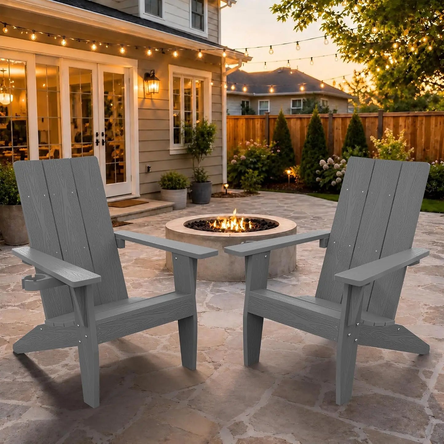 Modern Plastic Adirondack Chairs For Outdoor Garden Use