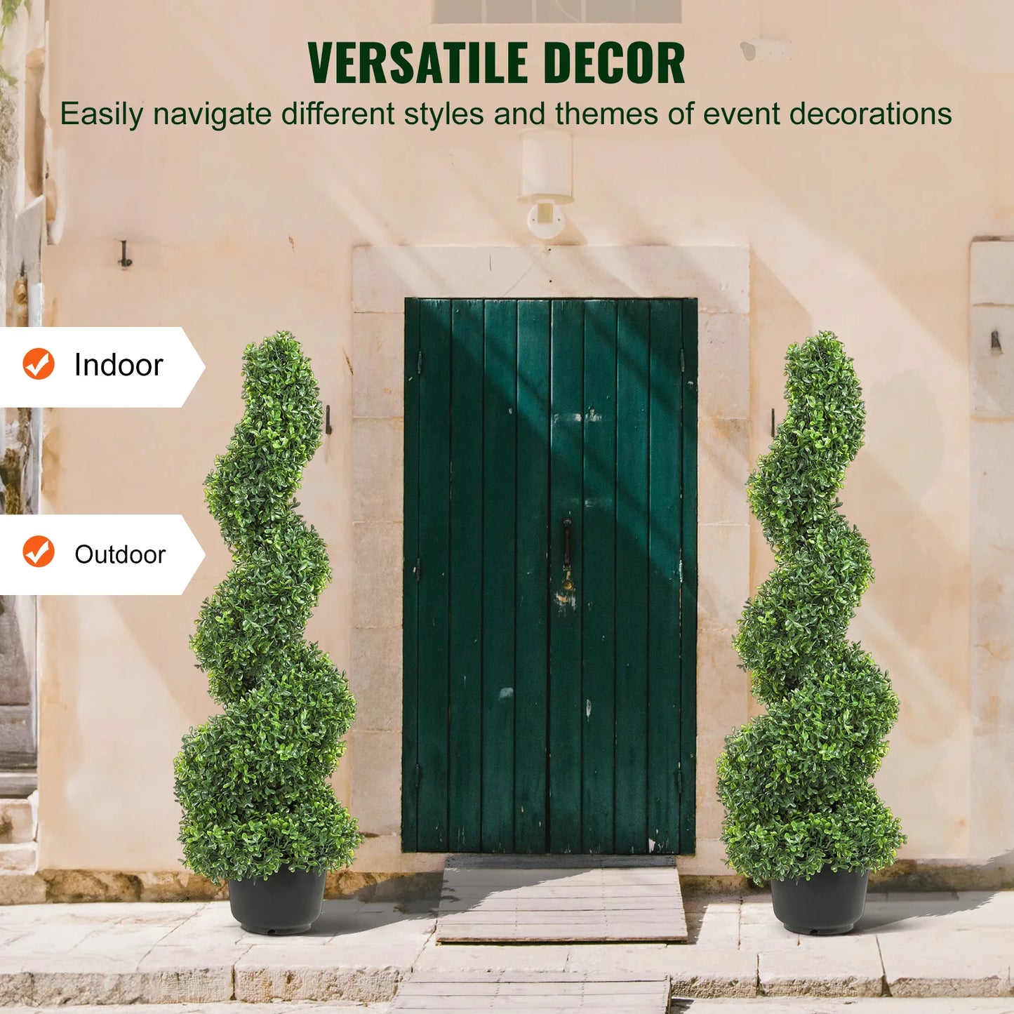 Artificial Boxwood Tower Topiary Spiral Decorative Plant